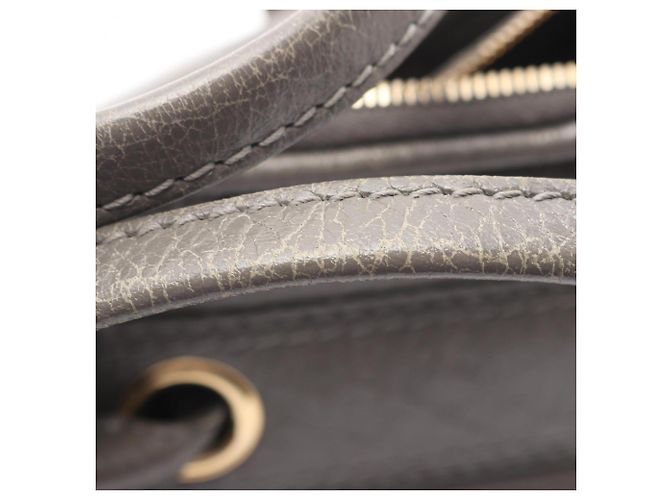 Blanket Balenciaga Graue Leder 2-Way Handtasche Braun - Ansicht 5
