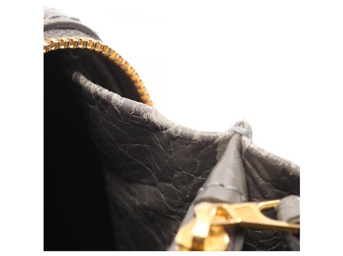 Blanket Balenciaga Graue Leder 2-Way Handtasche Braun - Ansicht 6