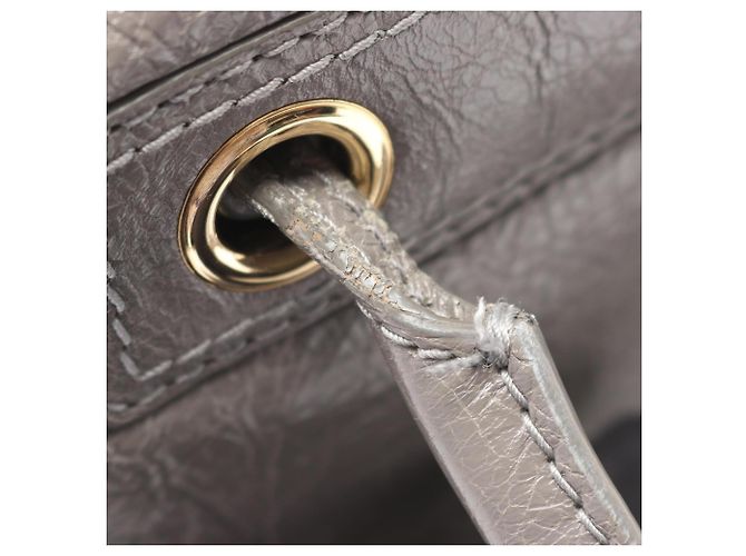 Blanket Balenciaga Graue Leder 2-Way Handtasche Braun - Ansicht 8