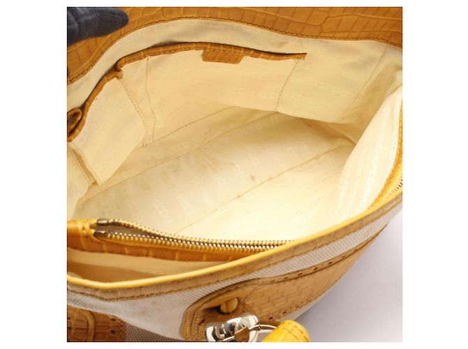 Céline Borsa a mano Celine Boogie Bag Embossed Beige Giallo - vista 5