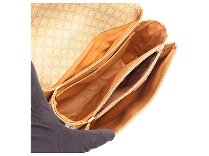 Céline Borsa a Spalla Celine Macadam Marrone Beige - vista 3