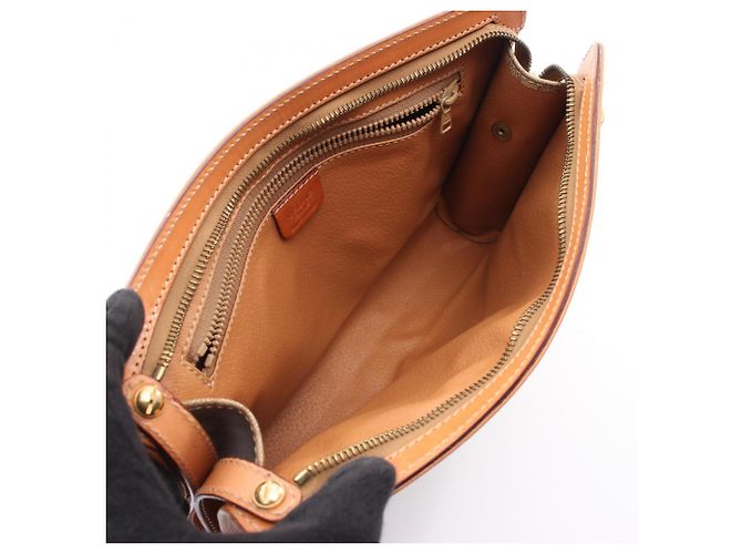 Céline Clutch Celine Macadam Marrone Beige - vista 3