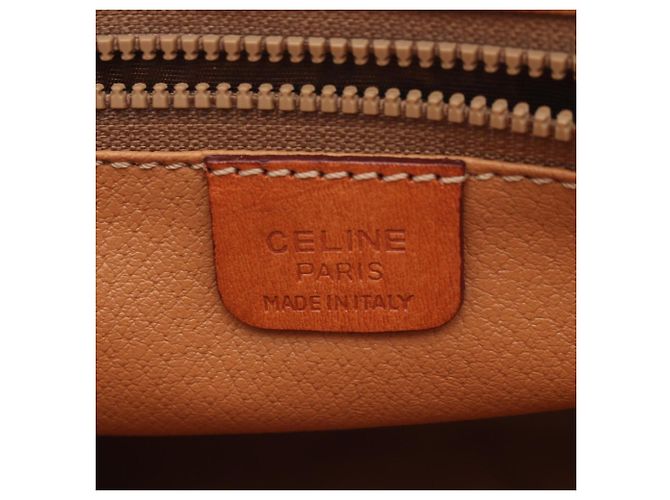Céline Clutch Celine Macadam Marrone Beige - vista 4