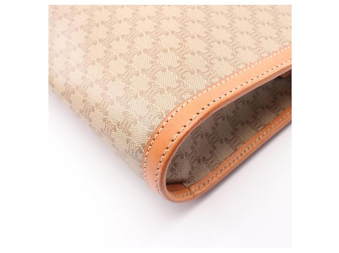 Céline Clutch Celine Macadam Marrone Beige - vista 5