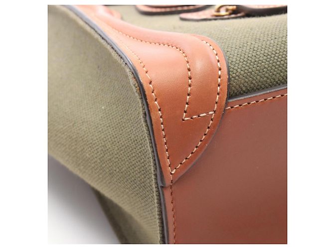 Céline Borsa a 2 modi Celine Luggage Nano Shopper Marrone Cachi - vista 5