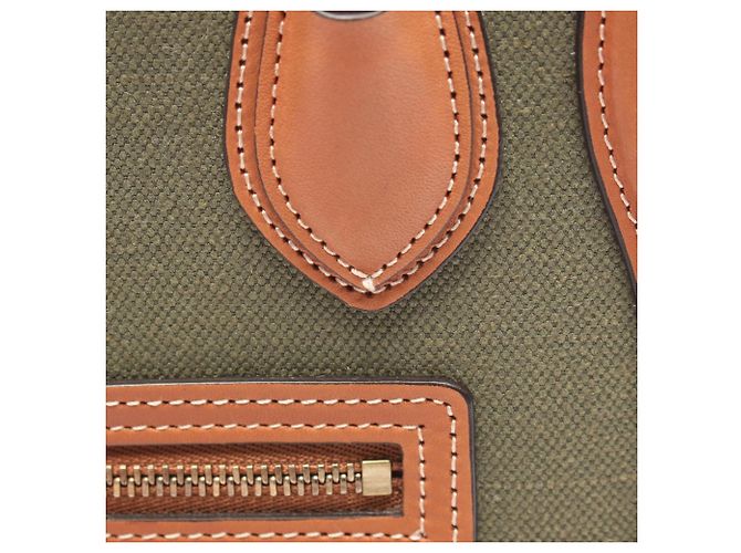 Céline Borsa a 2 modi Celine Luggage Nano Shopper Marrone Cachi - vista 9