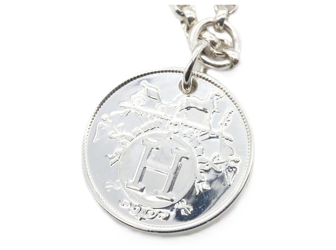 Hermès Pulsera Charm Hermes Ex-Libris Plata Dorado - vista 4