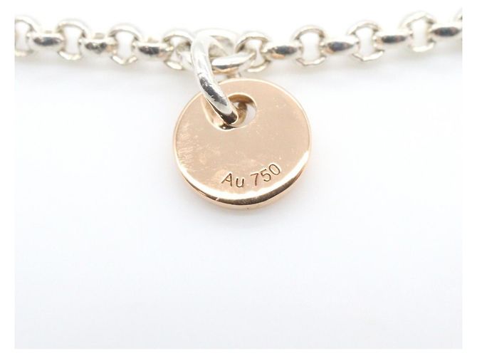 Hermès Pulsera Charm Hermes Ex-Libris Plata Dorado - vista 6