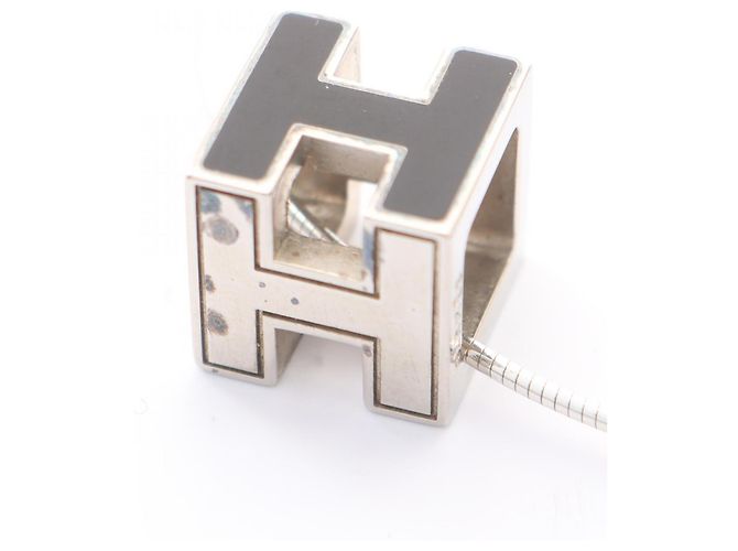 Hermès Collar Hermes Cage d'H H-Cube Negro Plata - vista 6