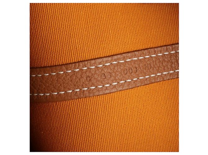 Hermès Borsa Tote Hermes Garden Party PM Marrone D'oro Arancione - vista 5