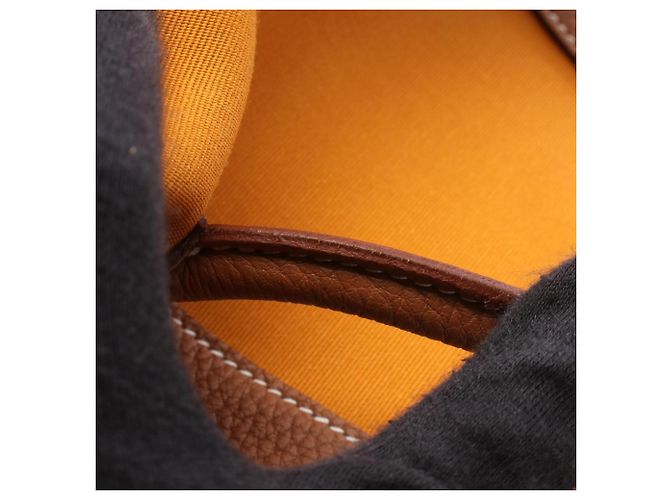 Hermès Borsa Tote Hermes Garden Party PM Marrone D'oro Arancione - vista 7