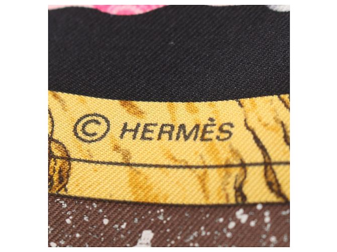 Sciarpa Hermès Carre 90 PIERRES d'Orient et d'OCCIDENT Nero Multicolore Giallo - vista 2
