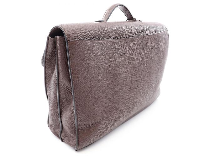 Hermès Hermes Sac à Dépêches 41 Brown Togo Leather Handbag Marrone - vista 2