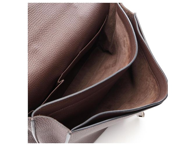 Hermès Hermes Sac à Dépêches 41 Brown Togo Leather Handbag Marrone - vista 3