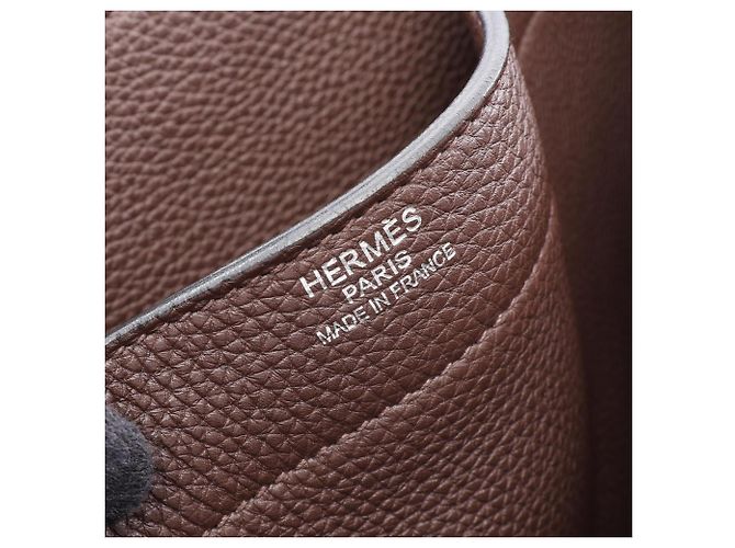 Hermès Hermes Sac à Dépêches 41 Brown Togo Leather Handbag Marrone - vista 4