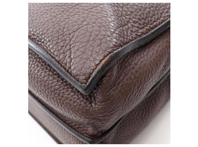 Hermès Hermes Sac à Dépêches 41 Brown Togo Leather Handbag Marrone - vista 9