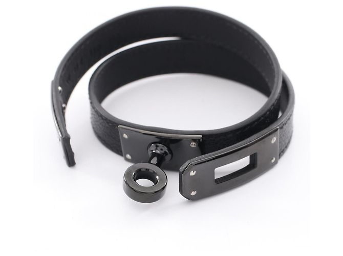 Hermès Pulsera Hermes Kelly Double Tour en Negro - vista 3