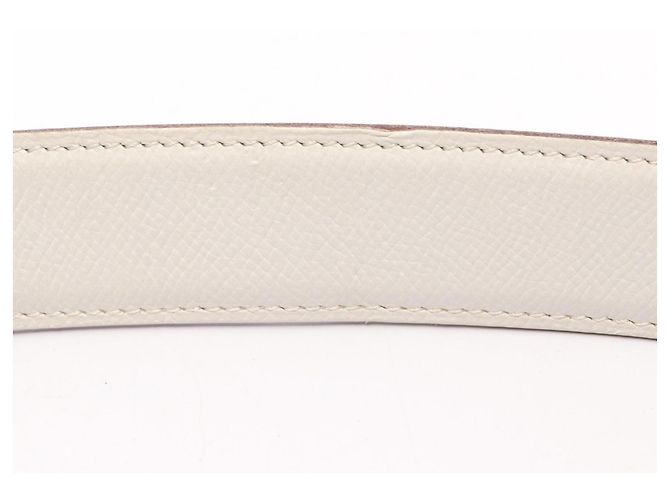 Hermès Hermes Evelyne Reversible Belt Brown Silvery White - view 11