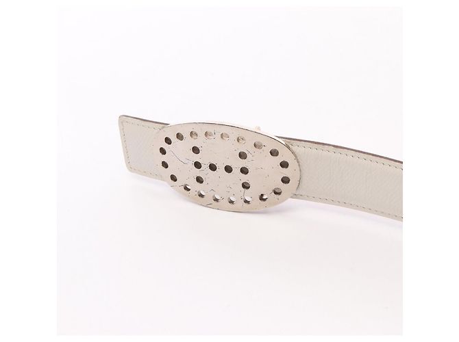 Hermès Hermes Evelyne Reversible Belt Brown Silvery White - view 2