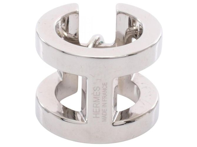Hermès Accesorio para pañuelo Hermes Twilly Ring Mini H Citron Plata Amarillo - vista 2