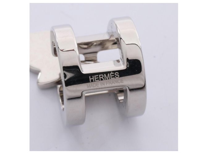 Hermès Accesorio para pañuelo Hermes Twilly Ring Mini H Citron Plata Amarillo - vista 3