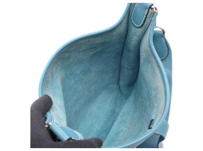 Hermès Bolso de Hombro Hermes Evelyne 3 Trois PM Azul - vista 3