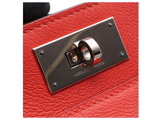 Hermès Borsa Hermes Toolbox 20 Rouge Pivoine Rosso - vista 11