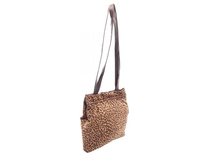 Borsa a tracolla Bottega Veneta stampa leopardata Marrone - vista 2