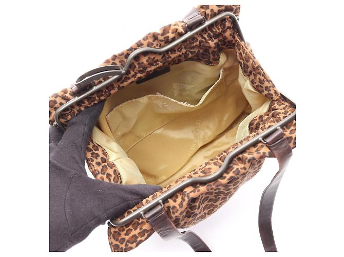 Borsa a tracolla Bottega Veneta stampa leopardata Marrone - vista 3
