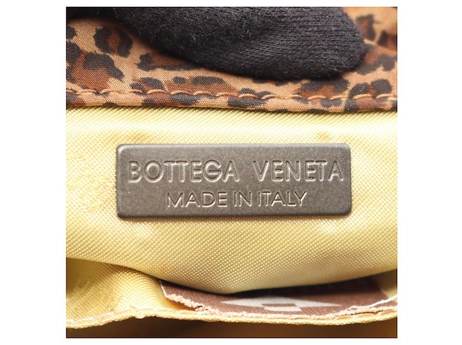 Borsa a tracolla Bottega Veneta stampa leopardata Marrone - vista 4