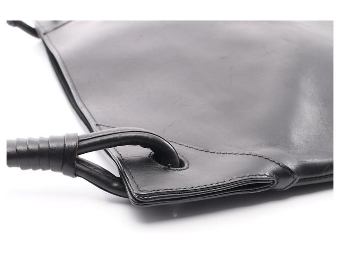 Borsa a tracolla in pelle nera Bottega Veneta Nero - vista 10