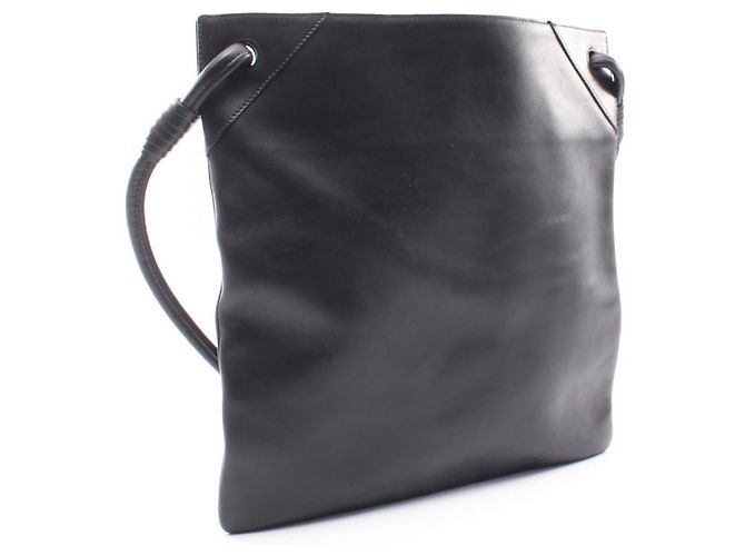 Borsa a tracolla in pelle nera Bottega Veneta Nero - vista 2