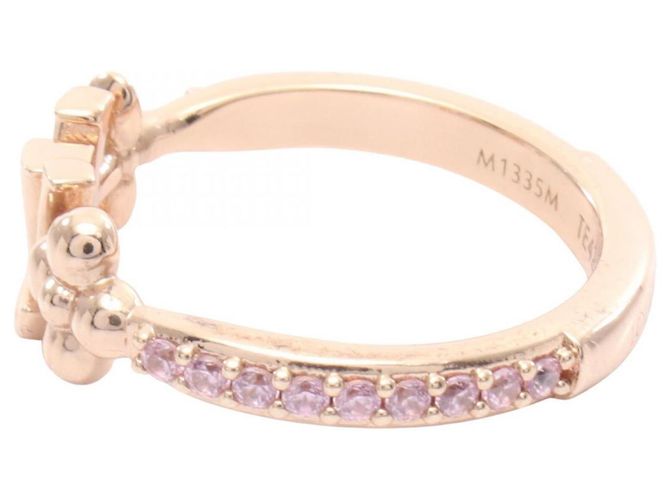 Anello Louis Vuitton placcato oro con strass D'oro - vista 2