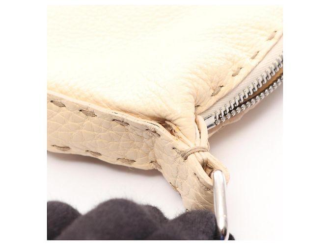 Borsa a tracolla in pelle Fendi Selleria Crudo - vista 9