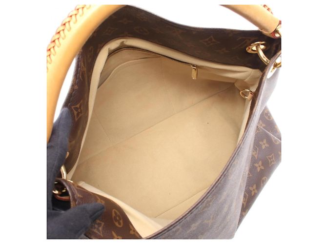 Borsa a Spalla Louis Vuitton Artsy MM Monogram Marrone - vista 3
