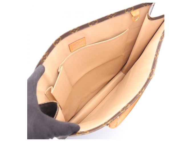 Louis Vuitton Sac Plat Tote Bag Marrone - vista 3