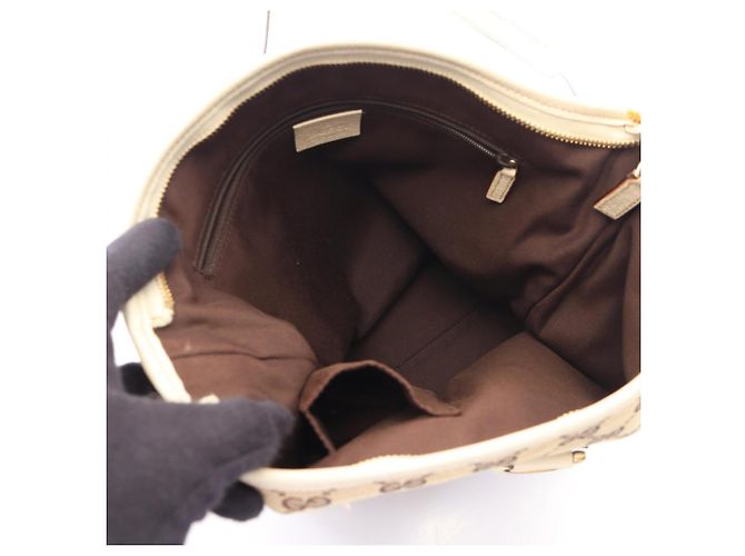 Borsa a Spalla Gucci Abbey GG Canvas Beige Crudo - vista 3