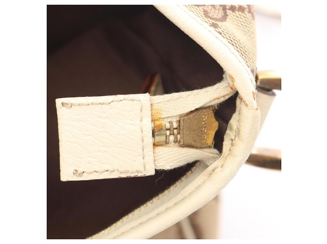 Borsa a Spalla Gucci Abbey GG Canvas Beige Crudo - vista 5
