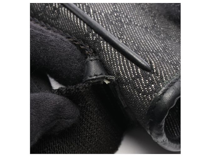 Borsa a Spalla Gucci GG Denim Nero - vista 11