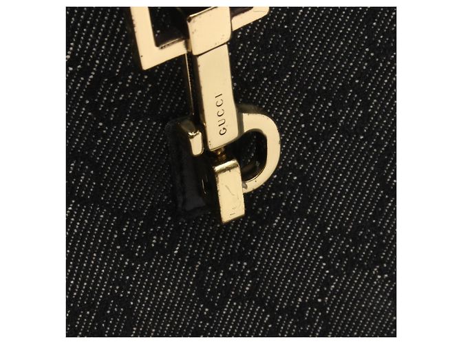 Borsa a Spalla Gucci GG Denim Nero - vista 12