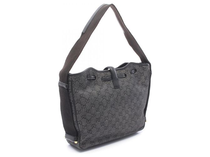 Borsa a Spalla Gucci GG Denim Nero - vista 2