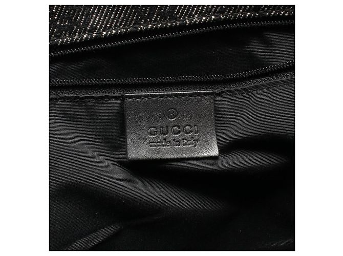 Borsa a Spalla Gucci GG Denim Nero - vista 4