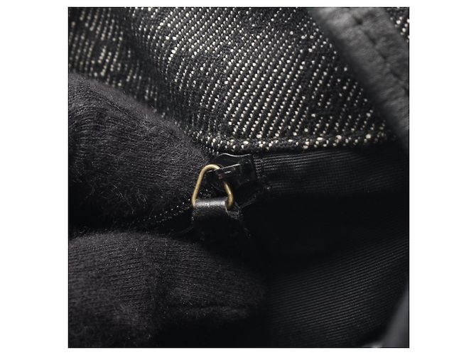 Borsa a Spalla Gucci GG Denim Nero - vista 5