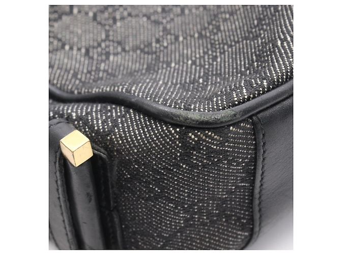 Borsa a Spalla Gucci GG Denim Nero - vista 6