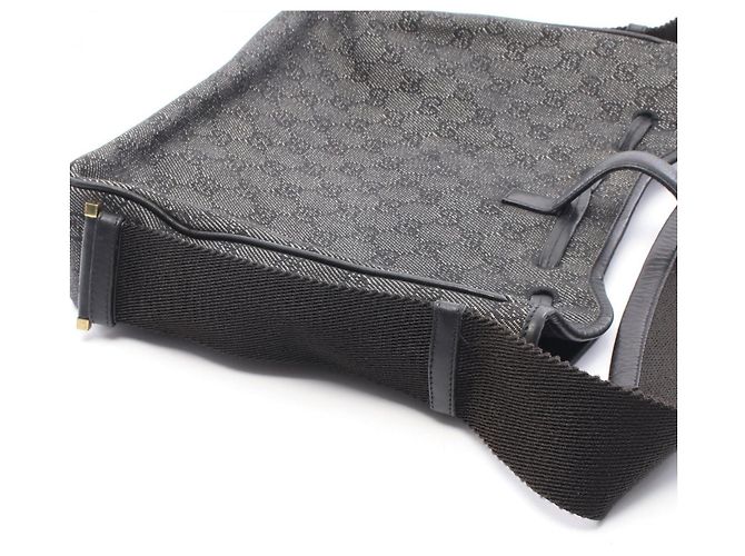 Borsa a Spalla Gucci GG Denim Nero - vista 9