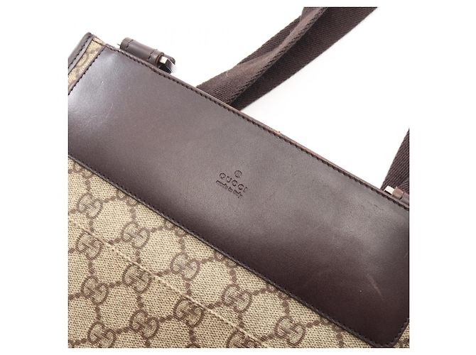 Borsa a Spalla Gucci GG Supreme Marrone Beige - vista 6