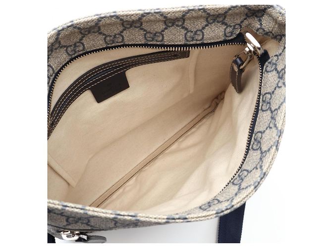 Borsa a tracolla Gucci GG Supreme Beige Blu navy - vista 3