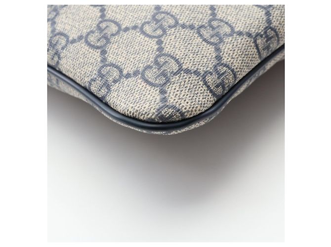 Borsa a tracolla Gucci GG Supreme Beige Blu navy - vista 7