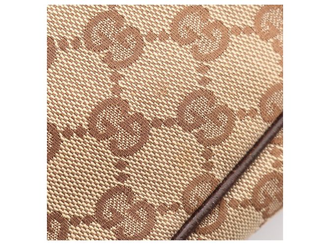 Borsa a Spalla Gucci GG Canvas Marrone Beige - vista 6