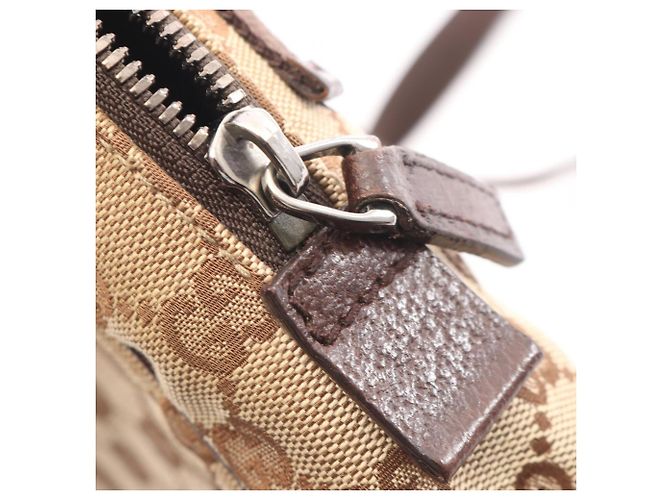Borsa a Spalla Gucci GG Canvas Marrone Beige - vista 7